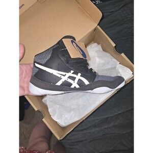 Asics Snapdown 3 Black Gray Wrestling Shoes Sneakers 1081A030 Men's Size 6.5